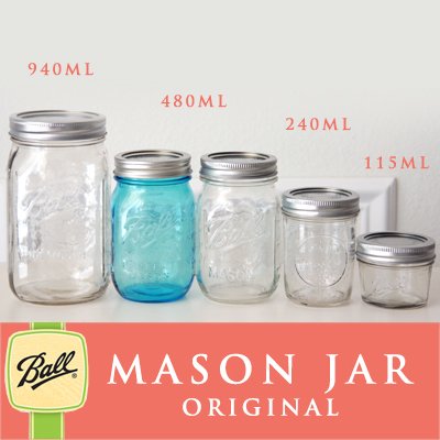 画像3: メイソンジャー 32oz（946ml） レギュラーマウス  Ball Mason jar オリジナル クリア