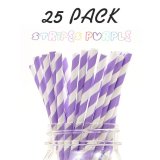 メイソンジャー Ball Mason jar タンブラー エコ 再生可能 紙ストロー25本入り サーキュラーエコノミー Stripes Purple