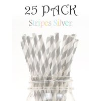 メイソンジャー Ball Mason jar タンブラー エコ 再生可能 紙ストロー25本入り サーキュラーエコノミー Stripes Silver