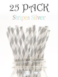 メイソンジャー Ball Mason jar タンブラー エコ 再生可能 紙ストロー25本入り サーキュラーエコノミー Stripes Silver