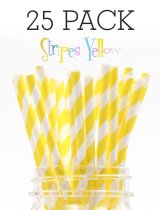 メイソンジャー Ball Mason jar タンブラー エコ 再生可能 紙ストロー25本入り サーキュラーエコノミー Stripes Yellow