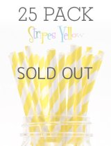 メイソンジャー Ball Mason jar タンブラー エコ 再生可能 紙ストロー25本入り サーキュラーエコノミー Stripes Yellow