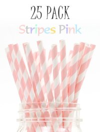 メイソンジャー Ball Mason jar タンブラー エコ 再生可能 紙ストロー25本入り サーキュラーエコノミー Stripes Pink