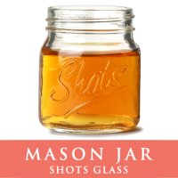 メイソンジャーショットグラス　ウイスキーやウォッカに　Mason jar 　ショットグラス クリア