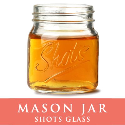 画像1: メイソンジャーショットグラス　ウイスキーやウォッカに　Mason jar 　ショットグラス クリア