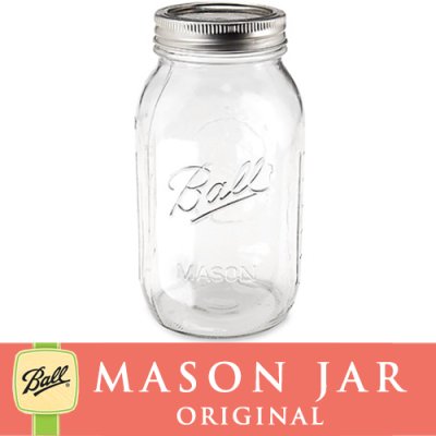 画像1: メイソンジャー 32oz（946ml） レギュラーマウス  Ball Mason jar オリジナル クリア