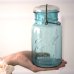 画像5: 【希少】アンティーク メイソンジャー Ball Mason jar  ビンテージ　Quart(クォート)　ワイヤー型　ブルー瓶/ブルー蓋