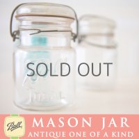 アンティーク メイソンジャー Ball Mason jar  ビンテージ　スモール(ワイド)　ワイヤー型　ホワイト