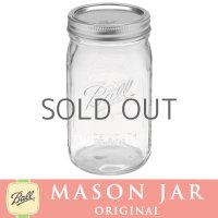 メイソンジャー 32oz（946ml）　 ワイドマウス  Ball Mason jar オリジナル クリア