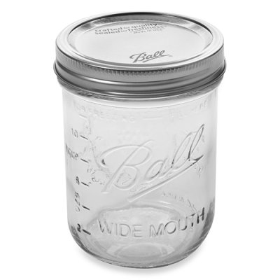 画像2: メイソンジャー 16oz(473ml)  ワイドマウス  Ball Mason jar オリジナル クリア