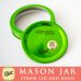 画像1: メイソンジャー　Ball社　レギュラーマウス用　ストロー用蓋　フタ　Mason jar　グリーン (1)