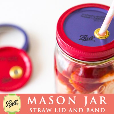 画像5: メイソンジャー　Ball社　レギュラーマウス用　ストロー用蓋　フタ　Mason jar　パープル