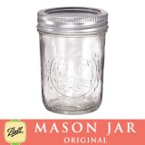 【15%OFF】メイソンジャー 8oz（236ml）レギュラーマウス  Ball Mason jar オリジナル クリア ハーフパイント