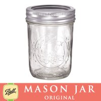 メイソンジャー 8oz（236ml）レギュラーマウス  Ball Mason jar オリジナル クリア ハーフパイント