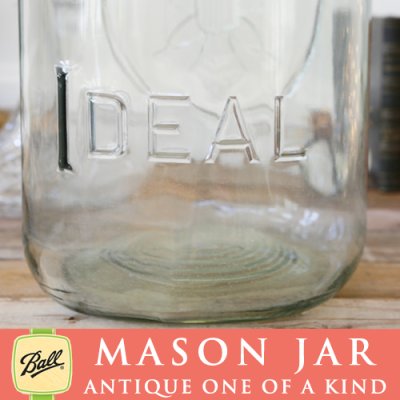 画像11: アンティーク　メイソンジャー　限定１点のみ！超希少レア！Ball社特大メイソンジャー　インテリア用 ワイヤー＆蓋付き