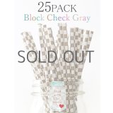 メイソンジャー Ball Mason jar タンブラー エコ 再生可能 紙ストロー25本入り サーキュラーエコノミー Block Check Gray
