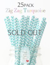 メイソンジャー Ball Mason jar タンブラー エコ 再生可能 紙ストロー25本入り サーキュラーエコノミー Zig Zag Turquoise