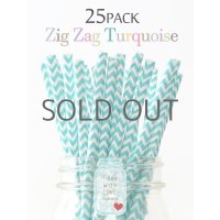 メイソンジャー Ball Mason jar タンブラー エコ 再生可能 紙ストロー25本入り サーキュラーエコノミー Zig Zag Turquoise