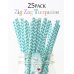 画像1: メイソンジャー Ball Mason jar タンブラー エコ 再生可能 紙ストロー25本入り サーキュラーエコノミー Zig Zag Turquoise (1)