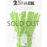メイソンジャー Ball Mason jar タンブラー エコ 再生可能 紙ストロー25本入り サーキュラーエコノミー Star Lime