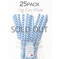 メイソンジャー Ball Mason jar タンブラー エコ 再生可能 紙ストロー25本入り サーキュラーエコノミー Zig Zag Blue