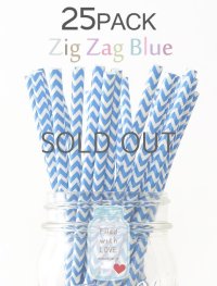 メイソンジャー Ball Mason jar タンブラー エコ 再生可能 紙ストロー25本入り サーキュラーエコノミー Zig Zag Blue