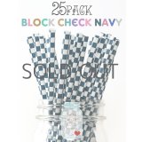 メイソンジャー Ball Mason jar タンブラー エコ 再生可能 紙ストロー25本入り サーキュラーエコノミー Block Check Navy