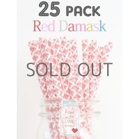 メイソンジャー Ball Mason jar タンブラー エコ 再生可能 紙ストロー25本入り サーキュラーエコノミー Red Damask