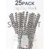 メイソンジャー Ball Mason jar タンブラー エコ 再生可能 紙ストロー25本入り サーキュラーエコノミー Zig Zag Black