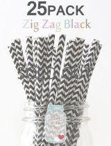 メイソンジャー Ball Mason jar タンブラー エコ 再生可能 紙ストロー25本入り サーキュラーエコノミー Zig Zag Black