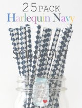 メイソンジャー Ball Mason jar タンブラー エコ 再生可能 紙ストロー25本入り サーキュラーエコノミー Harlequin Navy