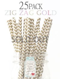 メイソンジャー Ball Mason jar タンブラー エコ 再生可能 紙ストロー25本入り サーキュラーエコノミー Zig Zag Gold