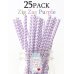 画像1: メイソンジャー Ball Mason jar タンブラー エコ 再生可能 紙ストロー25本入り サーキュラーエコノミー Zig Zag Purple (1)