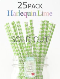 メイソンジャー Ball Mason jar タンブラー エコ 再生可能 紙ストロー25本入り サーキュラーエコノミー Harlequin Lime