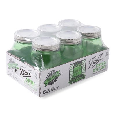 画像3: 【6個セット】限定グリーン メイソンジャー 16oz(473ml) レギュラーマウス 箱入り Ball Mason jar オリジナル