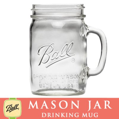画像1: メイソンジャー Ball Mason jar タンブラー クリア　ワイドマウスマグカップ 24oz
