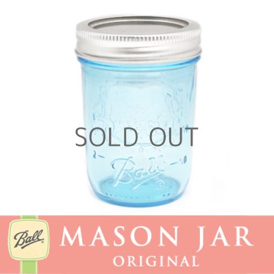 画像1: 100周年限定 ブルーメイソンジャー 8oz(236ml]) レギュラーマウス Ball Mason jar オリジナル