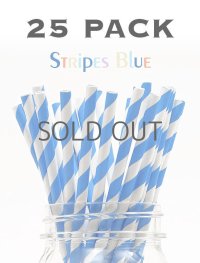 メイソンジャー Ball Mason jar タンブラー エコ 再生可能 紙ストロー25本入り サーキュラーエコノミー Stripes Blue