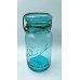 画像1: 【希少】アンティーク メイソンジャー Ball Mason jar  ビンテージ　Quart(クォート)　ワイヤー型　ブルー瓶/ブルー蓋 (1)