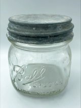 【希少】アンティーク メイソンジャー Ball Mason jar  ビンテージ　Zinc蓋つき　クリア