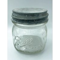 【希少】アンティーク メイソンジャー Ball Mason jar  ビンテージ　Zinc蓋つき　クリア