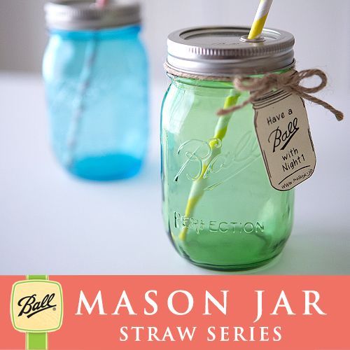 メイソンジャー Ball Mason Jar ストロー用タンブラー 限定カラー グリーン