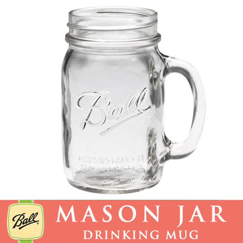 メイソンジャー マグカップ ジョッキ 16oz 473ml Ball Mason Jar タンブラー クリア メイソンジャー マグカップ ジョッキ 16oz 473ml Ball Mason Jar タンブラー クリア