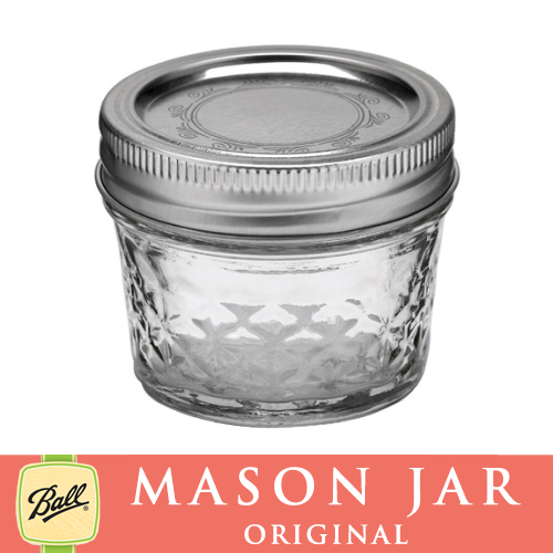 メイソンジャー 4oz レギュラーマウス Ball Mason Jar オリジナル クリア クリスタルジェリー