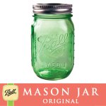 画像: 限定グリーン メイソンジャー 16oz(473ml) レギュラーマウス Ball Mason jar オリジナル
