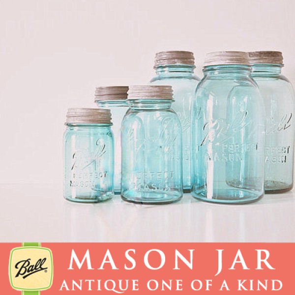 アンティーク メイソンジャー Ball Mason jar ビンテージ Pint