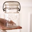 画像3: アンティーク メイソンジャー Ball Mason jar  ビンテージ　スモール(ワイド)　ワイヤー型　ホワイト (3)