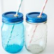 画像2: メイソンジャー　Ball社　レギュラーマウス用　ストロー用蓋　フタ　Mason jar　ブルー (2)