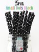 画像: メイソンジャー Ball Mason jar タンブラー エコ 再生可能 紙ストロー25本入り サーキュラーエコノミー Small Dots Black