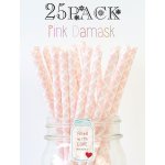 画像: メイソンジャー Ball Mason jar タンブラー エコ 再生可能 紙ストロー25本入り サーキュラーエコノミー Pink Damask